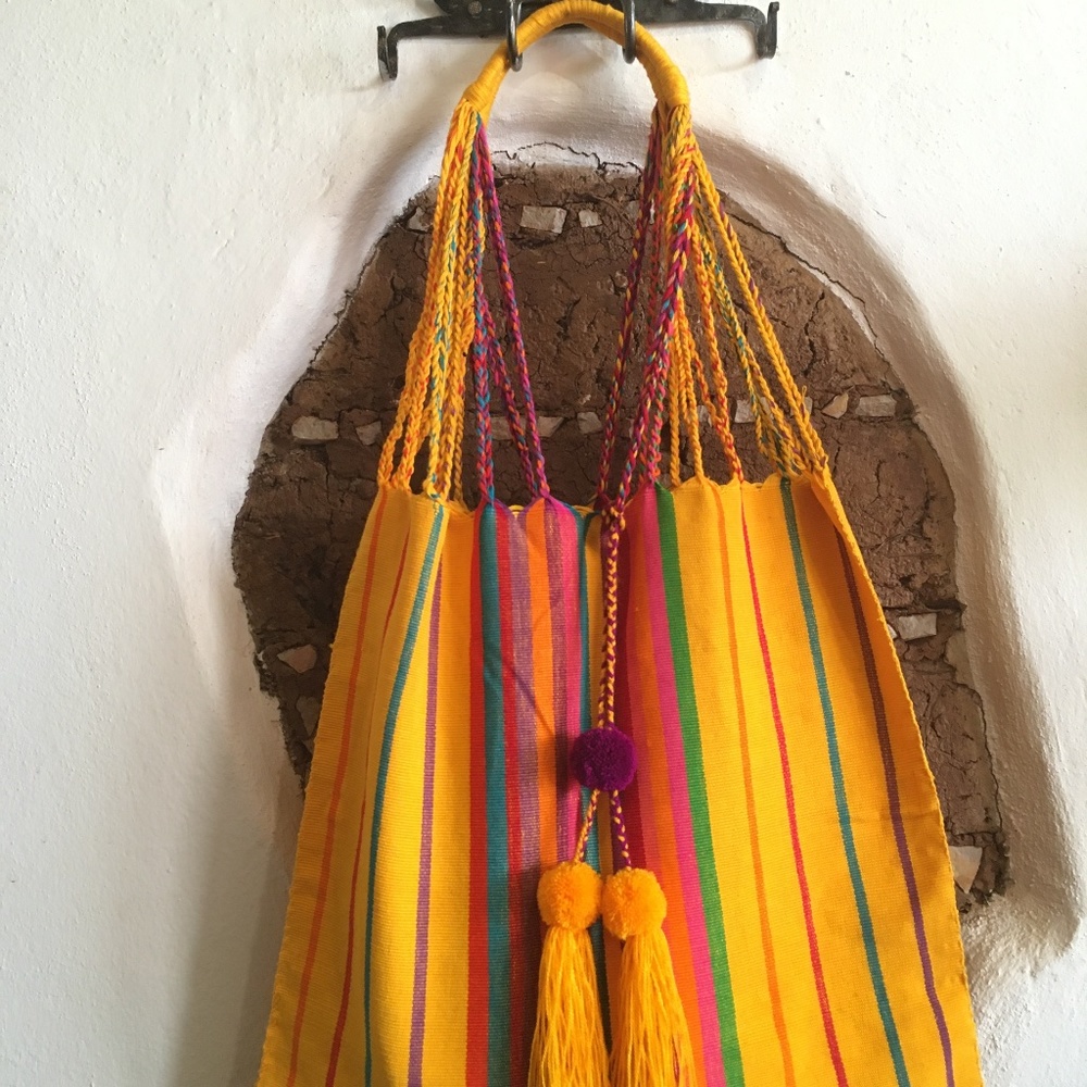 Hand Woven Mexican Textile Tote NWOT
